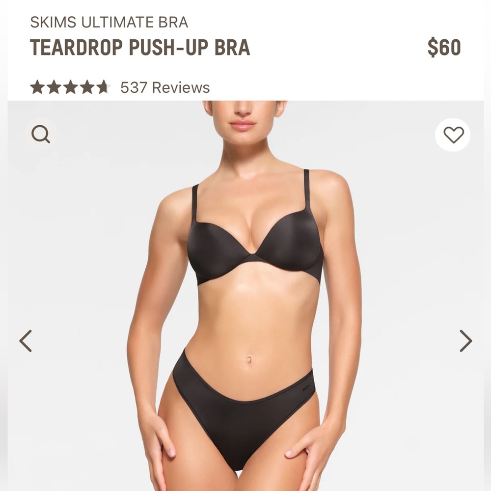 Skims Ultimate Teardrop Push Up Bra
